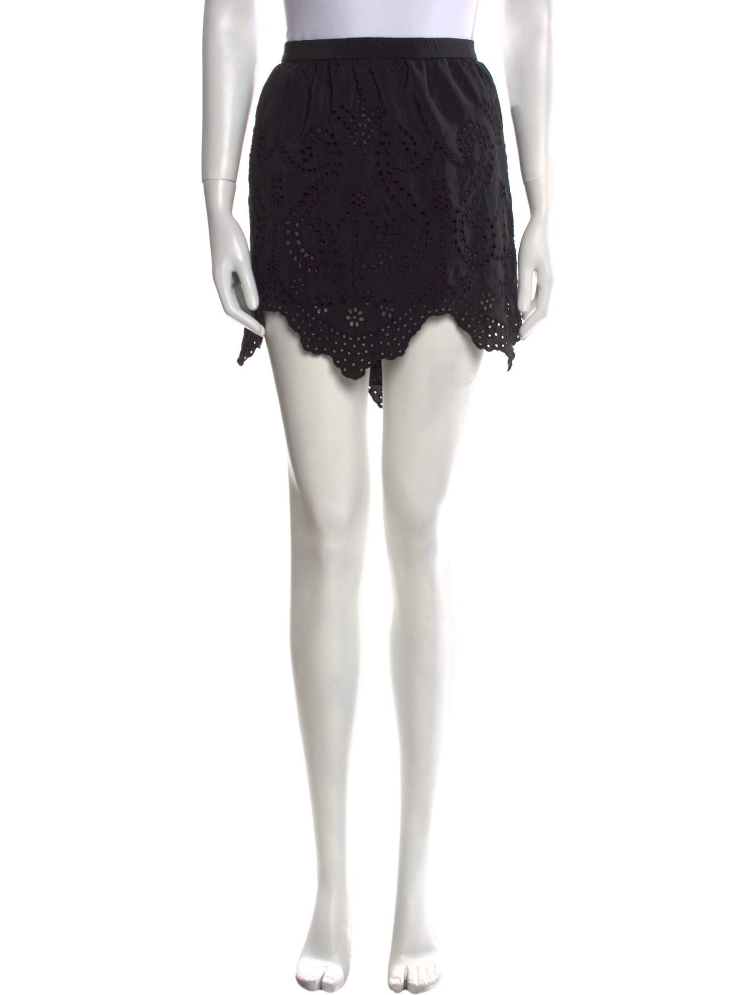 Ulla Johnson Eyelet Trim Mini Skirt