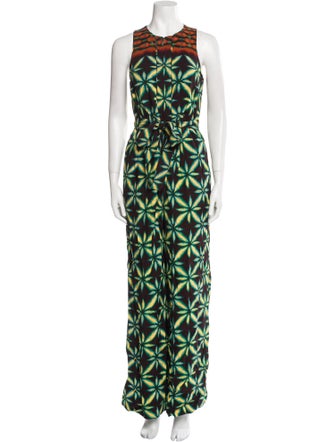 Ulla Johnson Printed Scoop Neck Jumpsuit