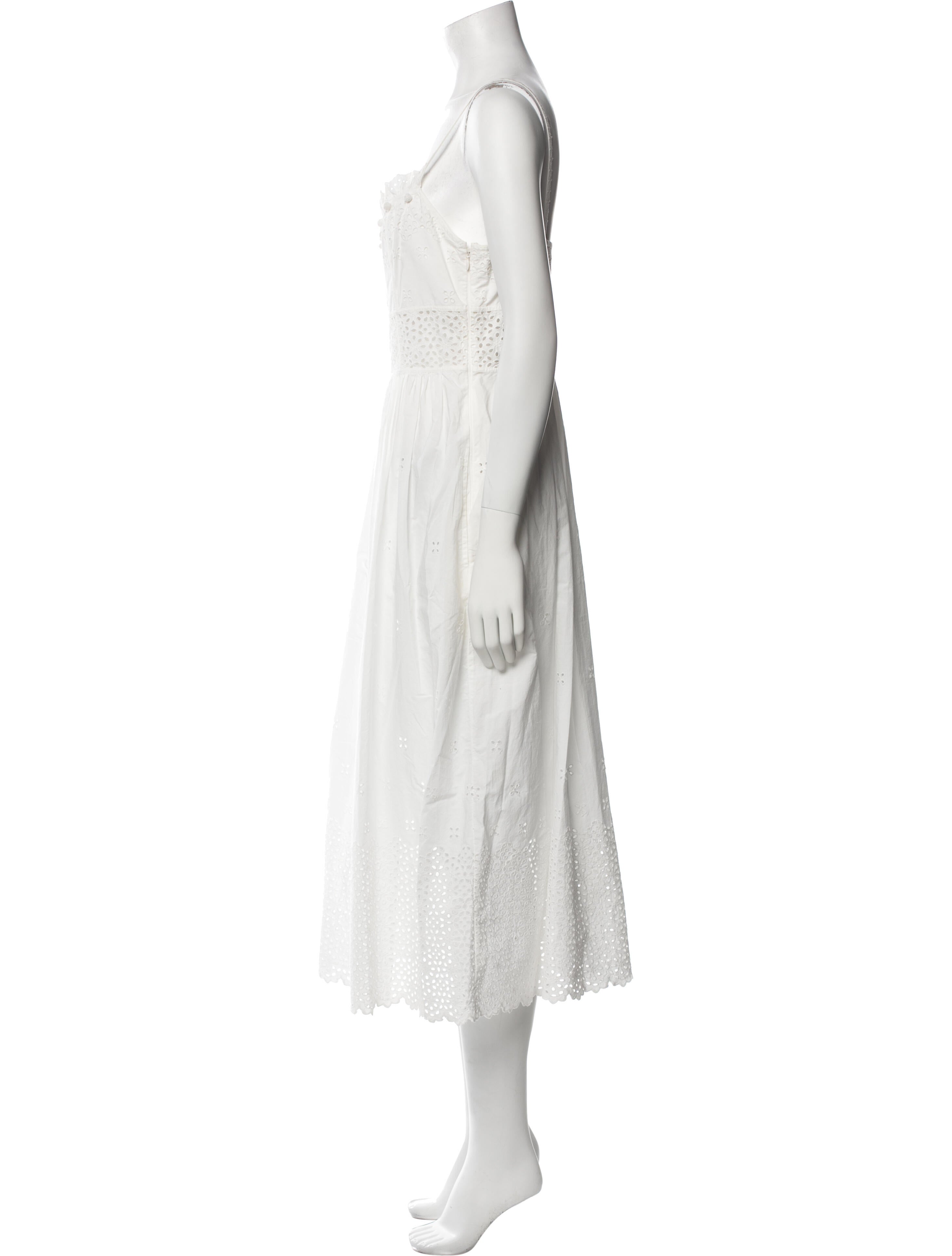 Ulla Johnson Square Neckline Midi Length Dress