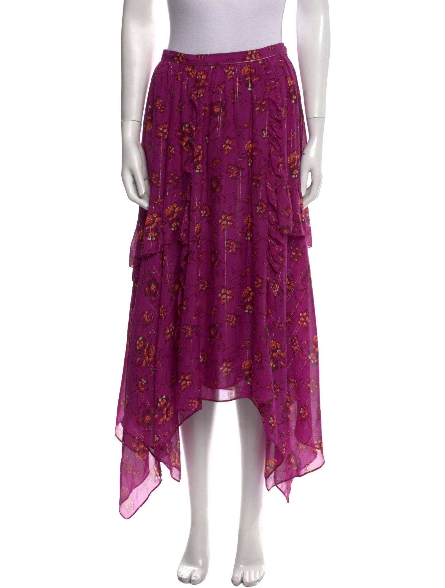 Ulla Johnson Silk Midi Length Skirt