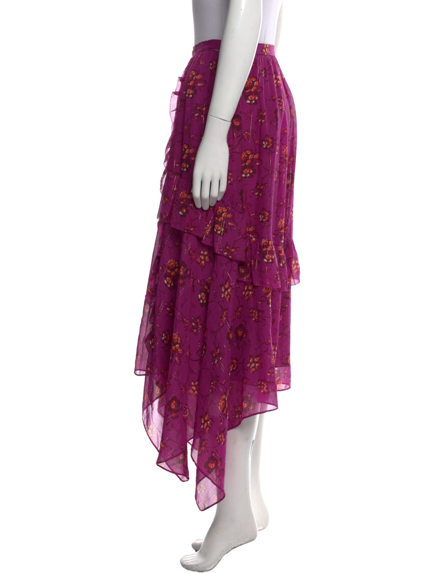 Ulla Johnson Silk Midi Length Skirt