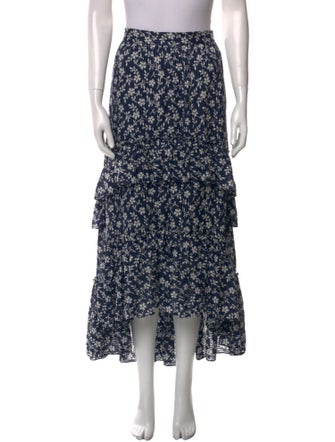 Ulla Johnson Floral Print Midi Length Skirt