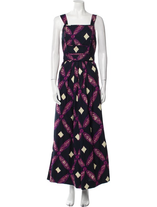 Ulla Johnson Printed Square Neckline Jumpsuit
