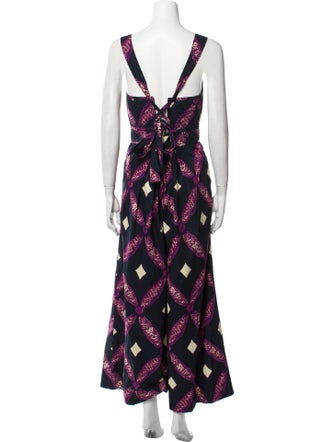 Ulla Johnson Printed Square Neckline Jumpsuit