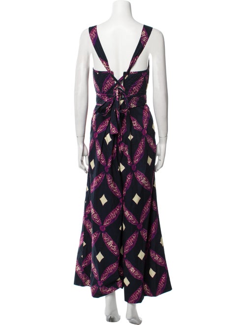 Ulla Johnson Printed Square Neckline Jumpsuit