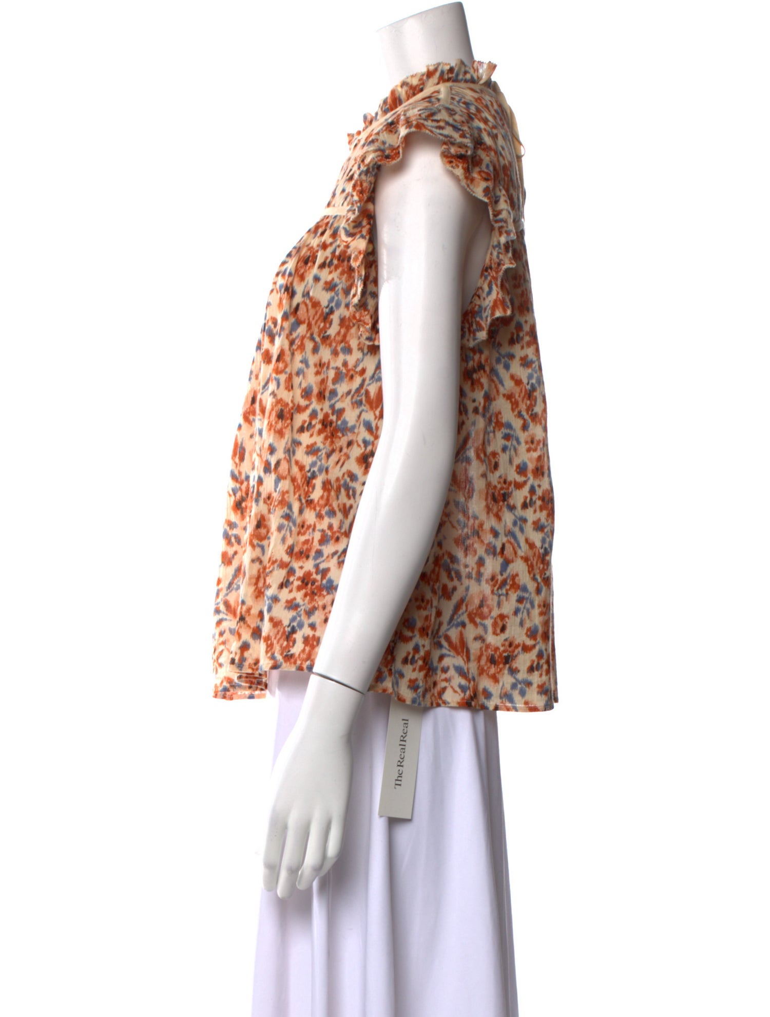 Ulla Johnson Floral Print Mock Neck Blouse