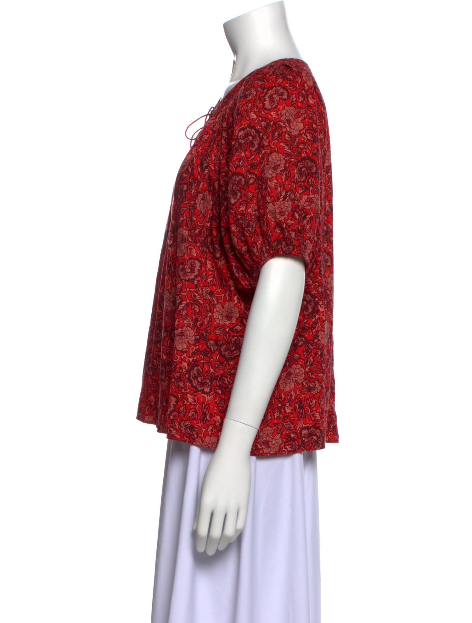 Ulla Johnson Paisley Print V-Neck Blouse