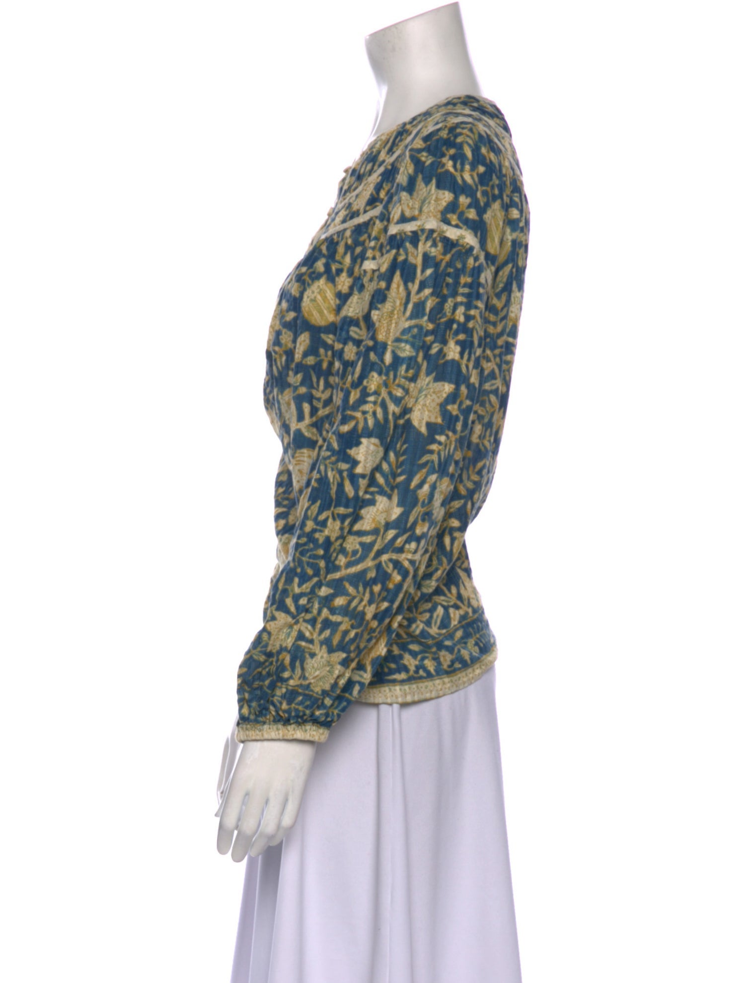 Ulla Johnson Printed Crew Neck Blouse