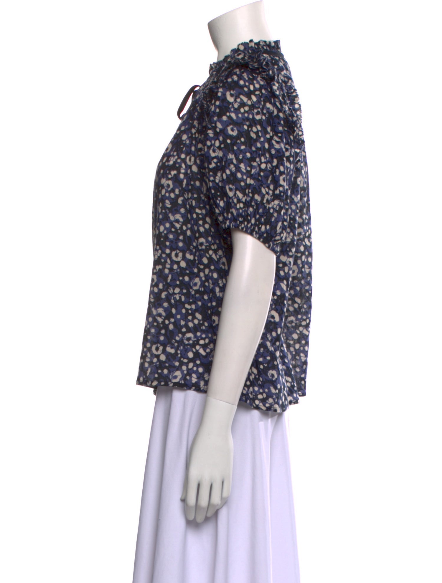 Ulla Johnson Floral Print Mock Neck Blouse