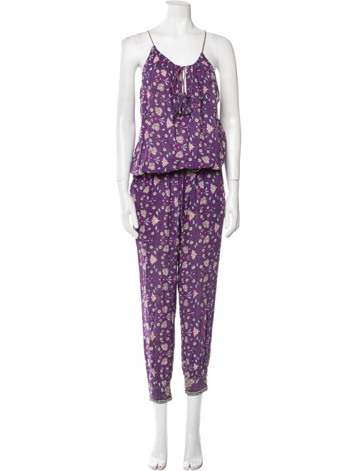 Ulla Johnson Floral Print Scoop Neck Jumpsuit