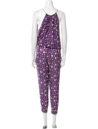 Ulla Johnson Floral Print Scoop Neck Jumpsuit