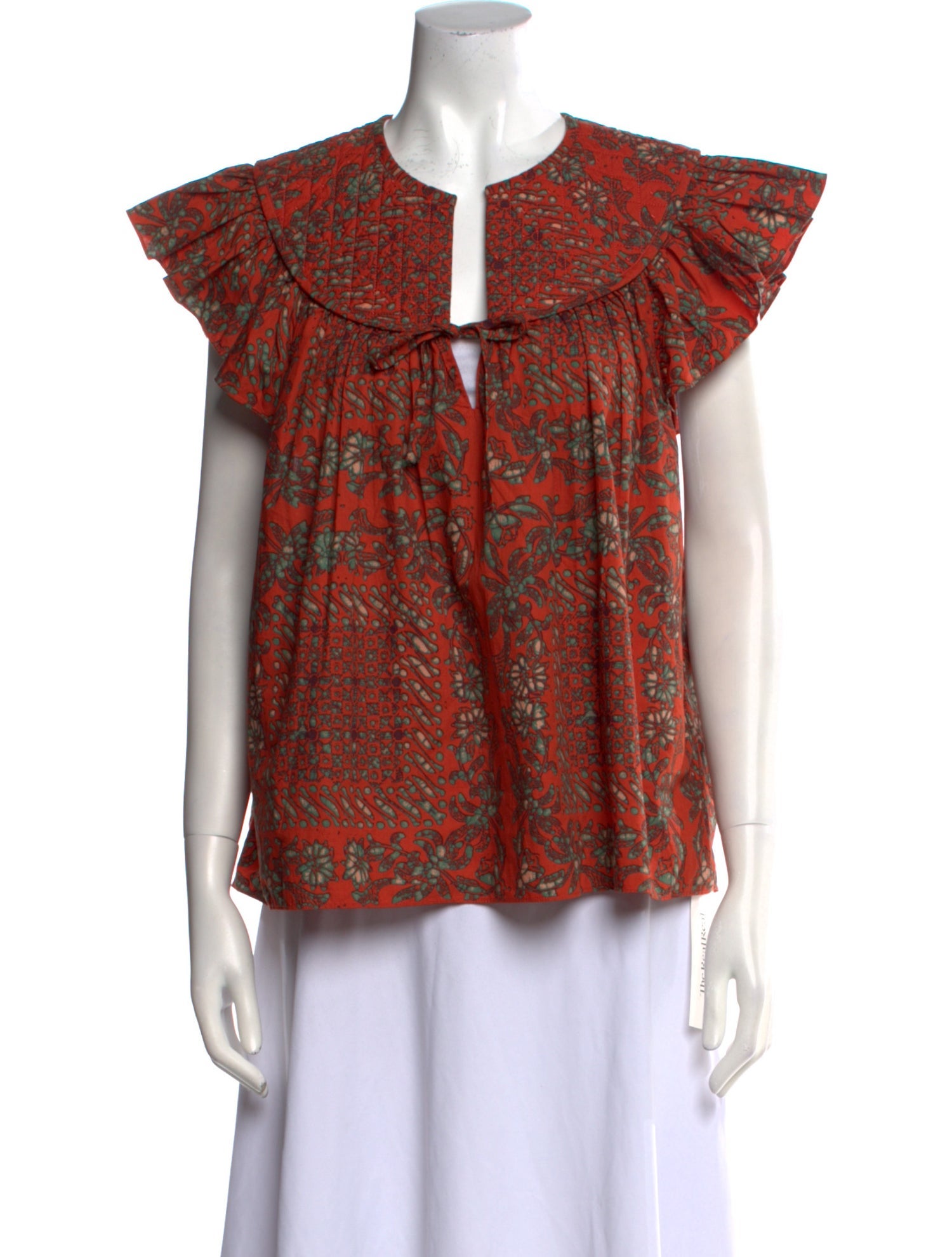 Ulla Johnson Printed V-Neck Blouse