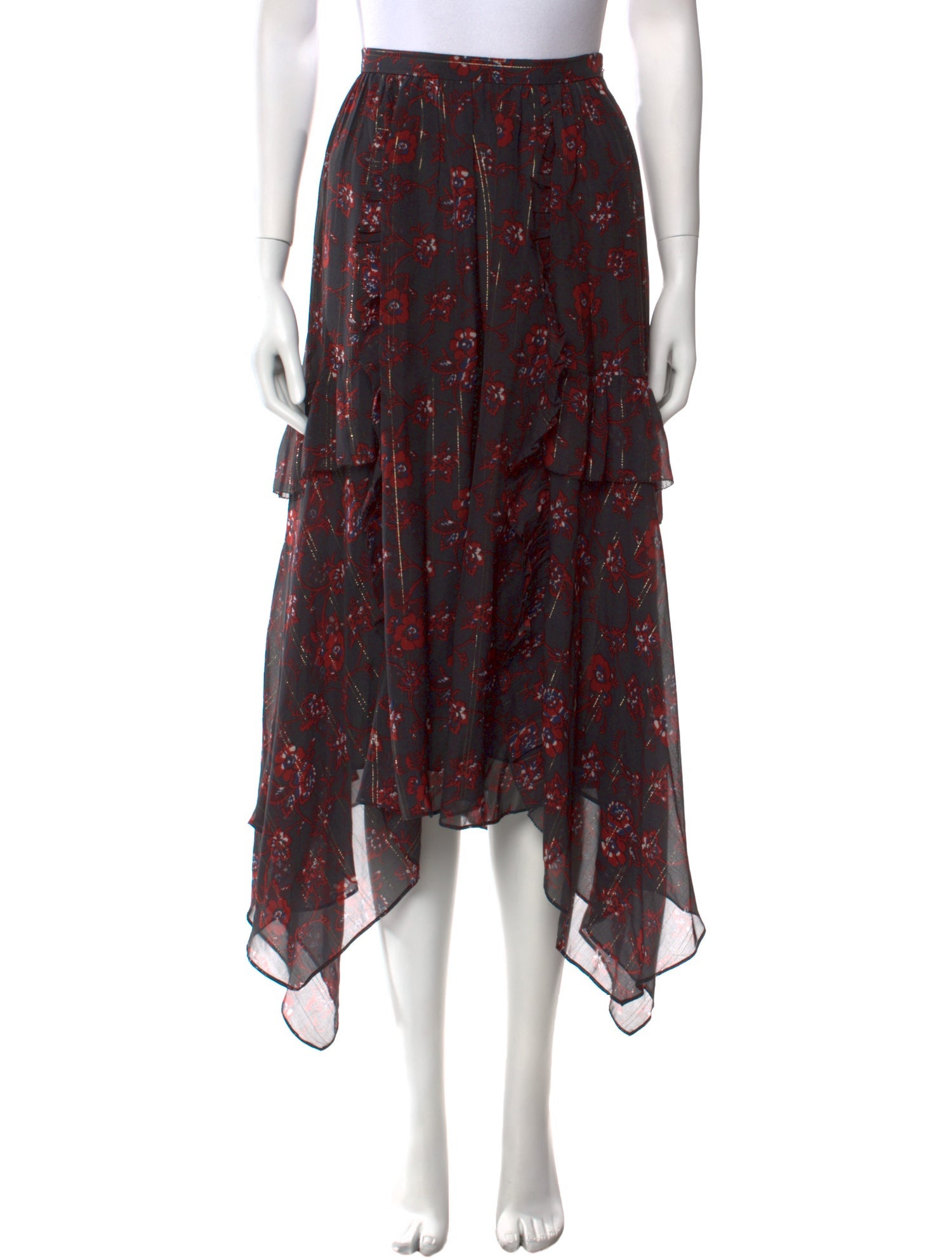 Ulla Johnson Silk Midi Length Skirt