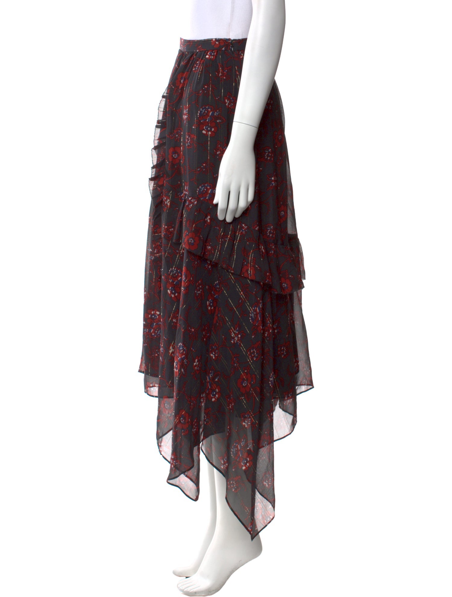 Ulla Johnson Silk Midi Length Skirt