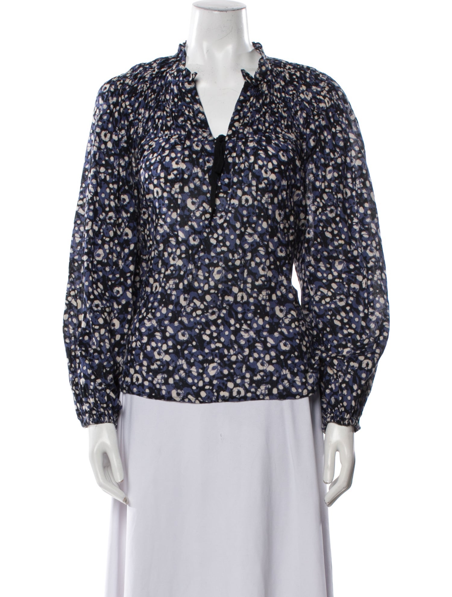 Ulla Johnson Floral Print V-Neck Blouse