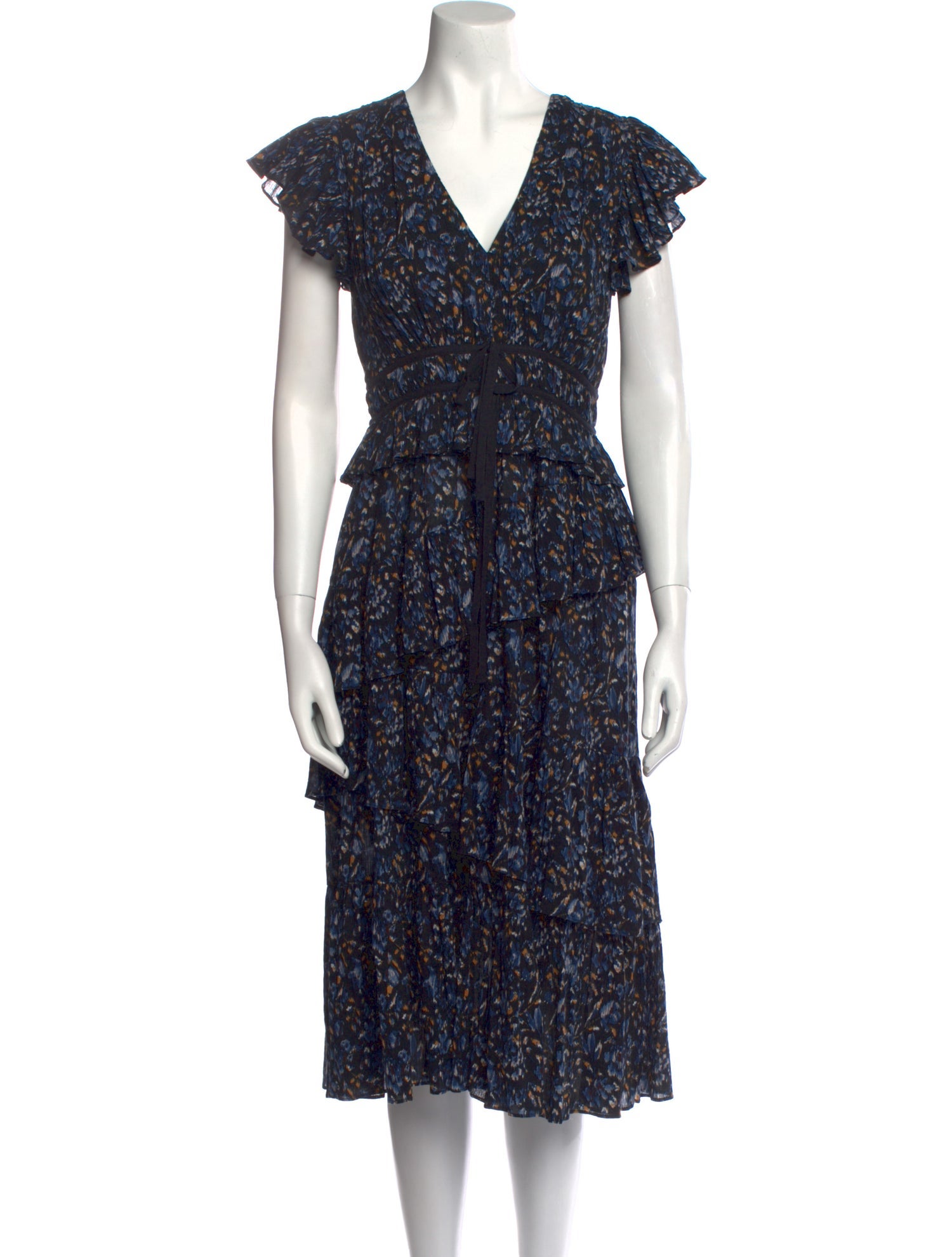 Ulla Johnson Floral Print Midi Length Dress