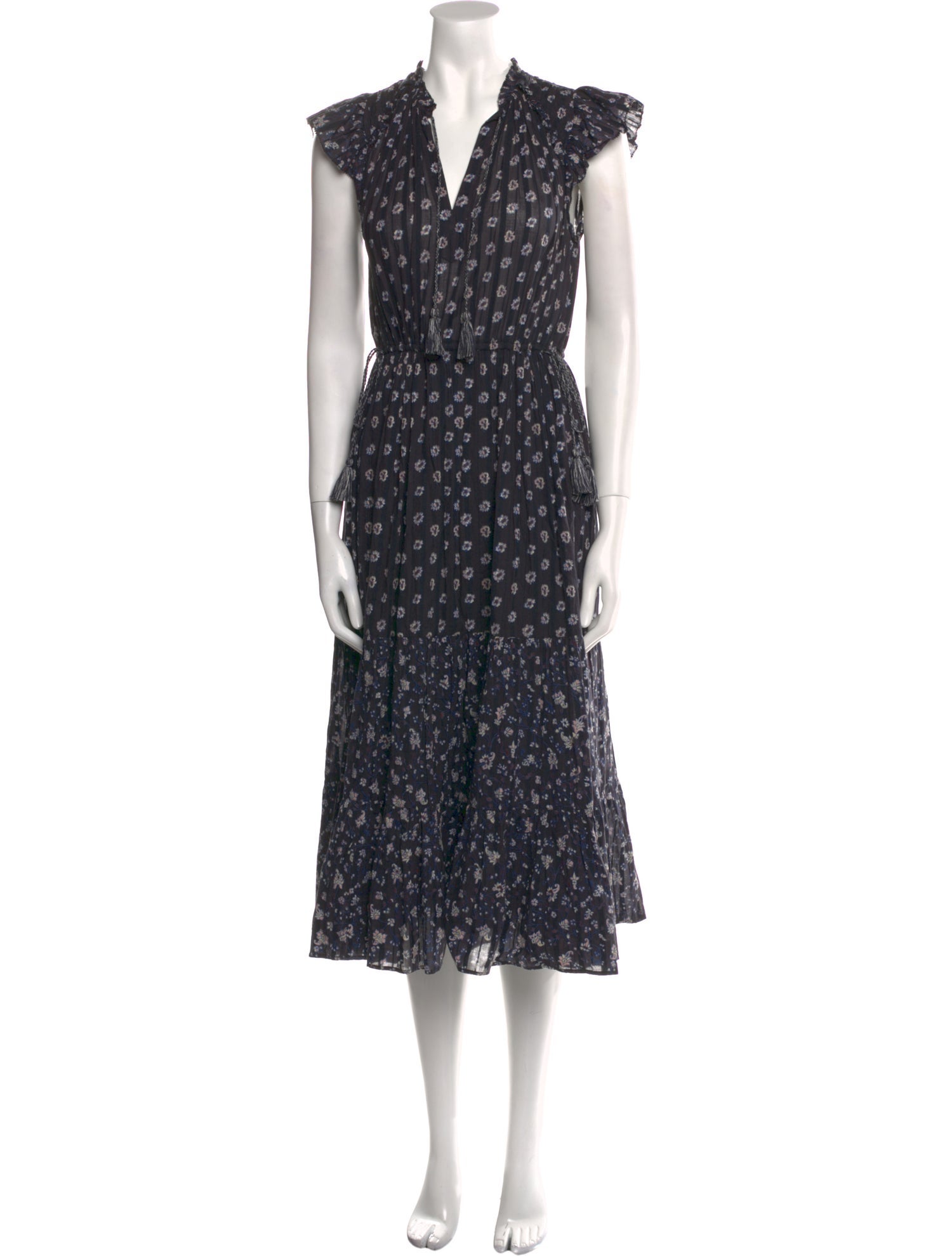 Ulla Johnson Floral Print Midi Length Dress