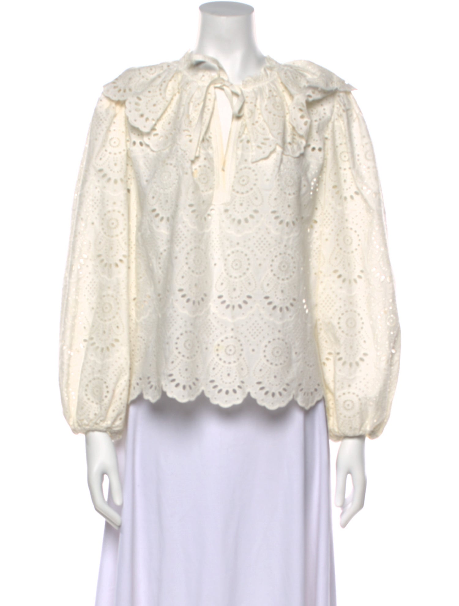 Ulla Johnson Mock Neck Long Sleeve Blouse