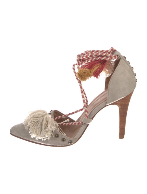 Ulla Johnson Suede Tassel Accents D'Orsay Pumps