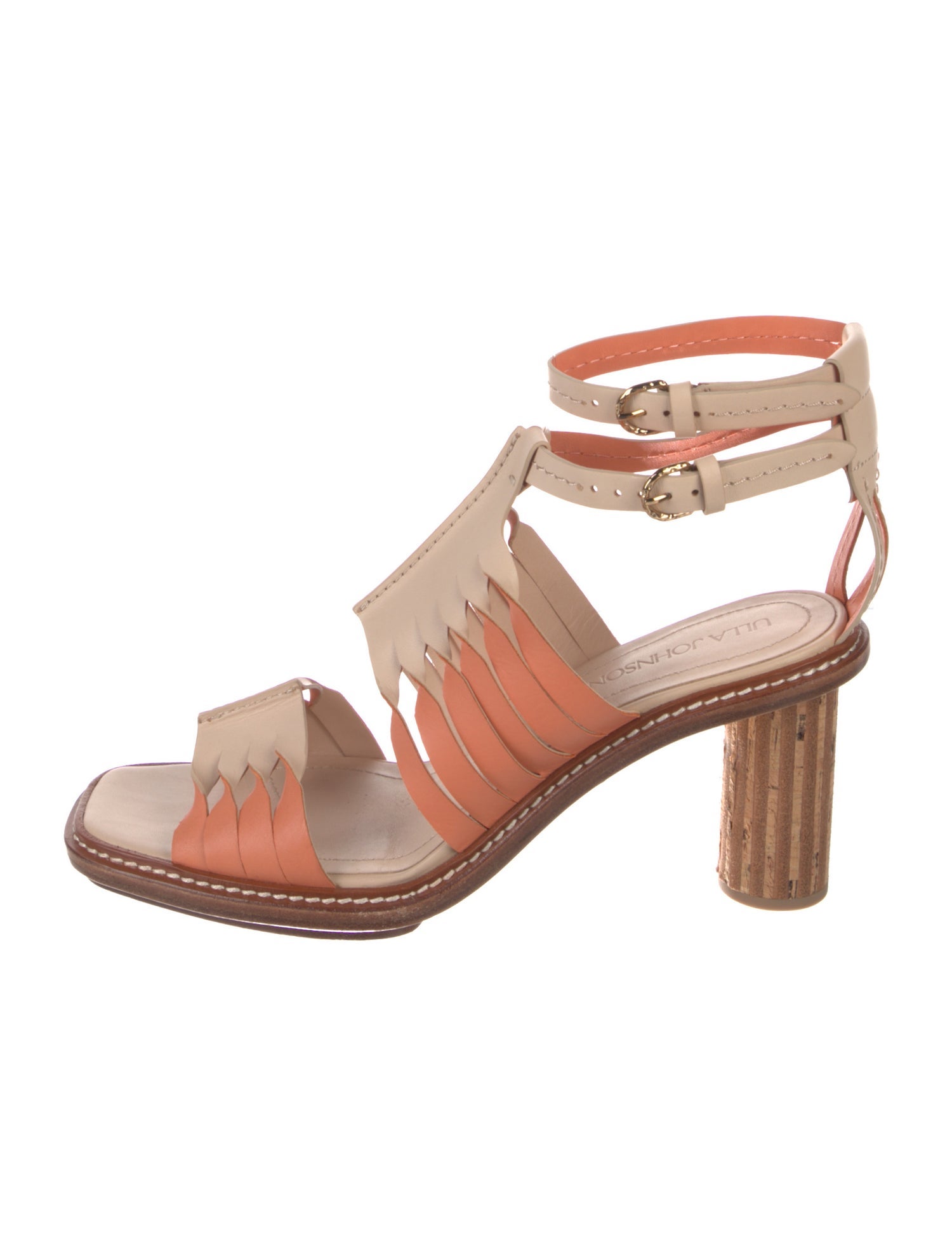 Ulla Johnson Leather Colorblock Pattern Sandals