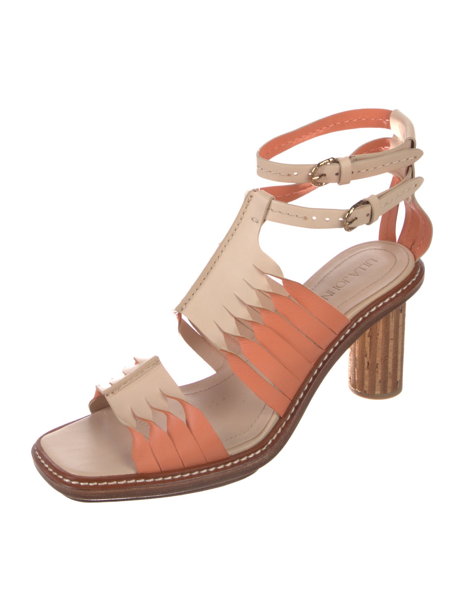 Ulla Johnson Leather Colorblock Pattern Sandals