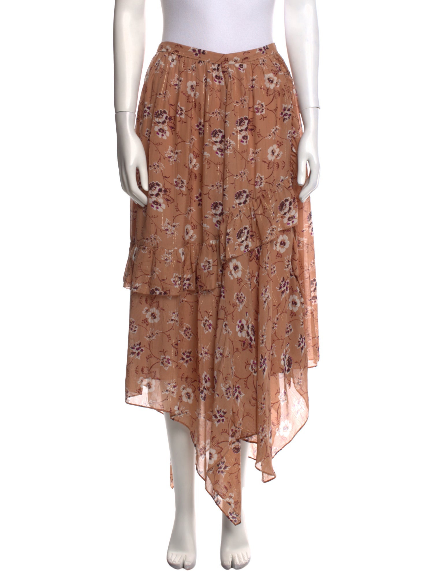 Ulla Johnson Silk Midi Length Skirt