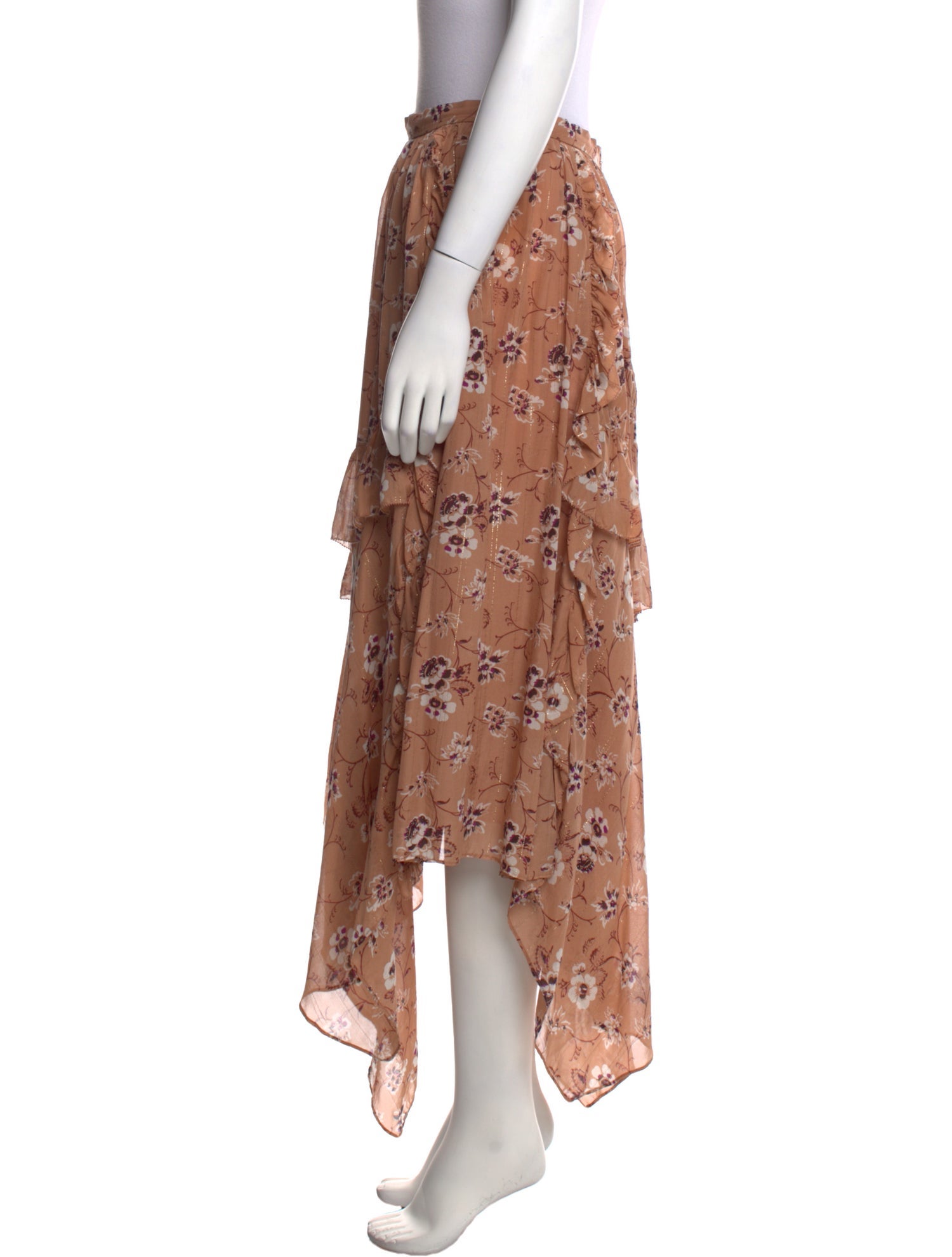 Ulla Johnson Silk Midi Length Skirt