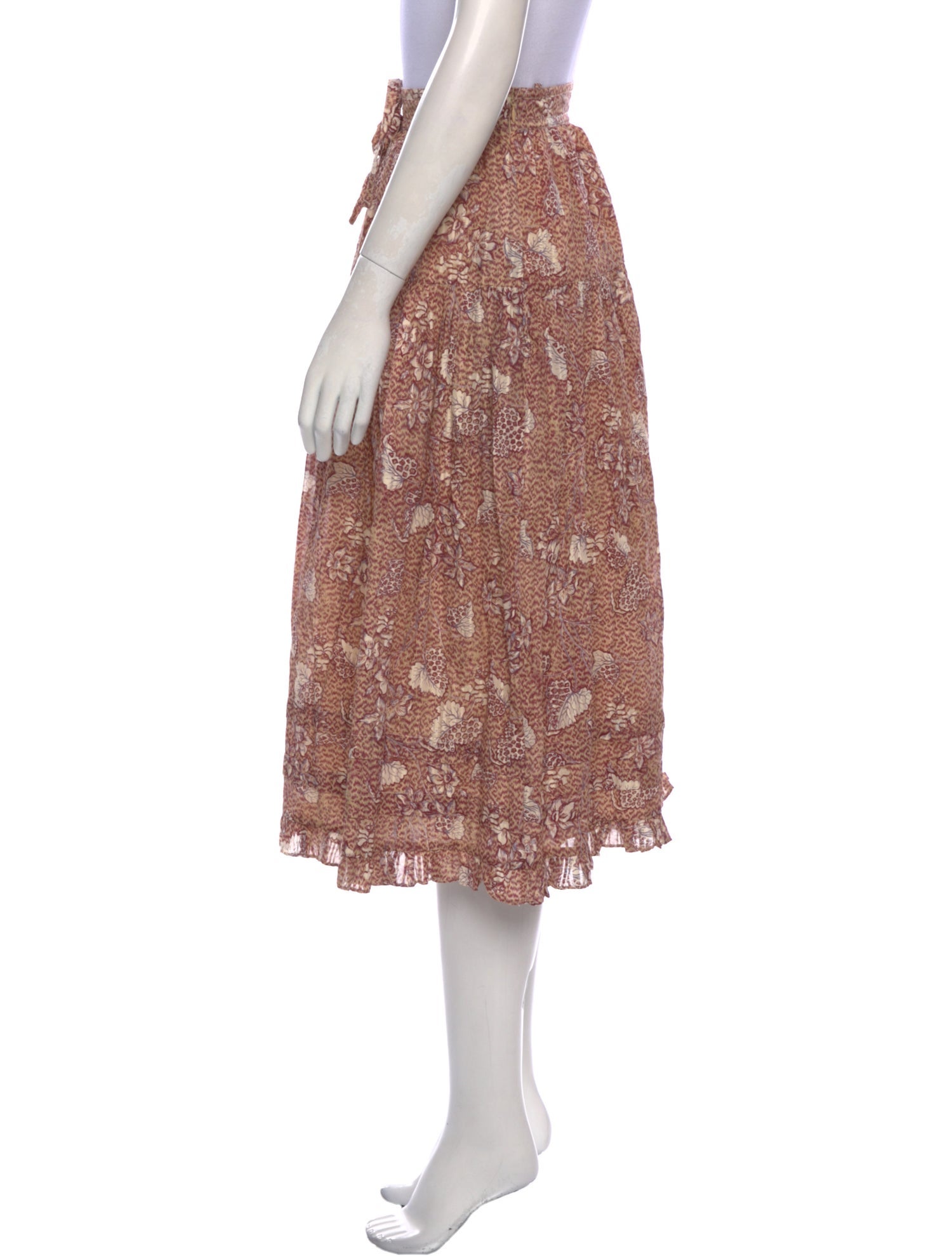 Ulla Johnson Floral Print Midi Length Skirt w/ Tags