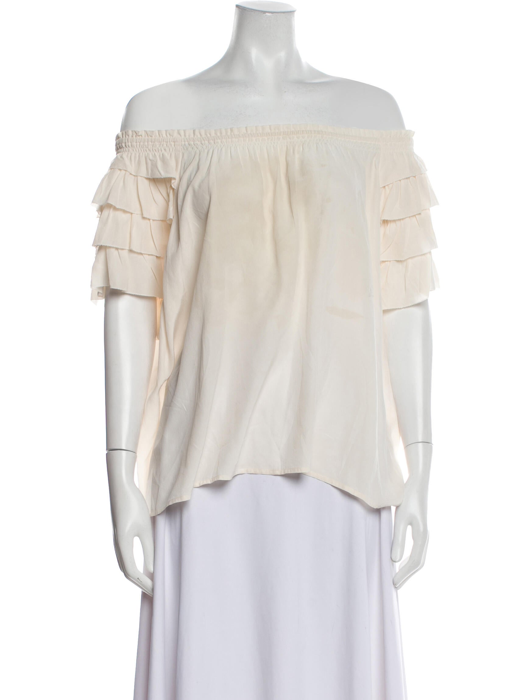 Ulla Johnson Silk Off-The-Shoulder Blouse