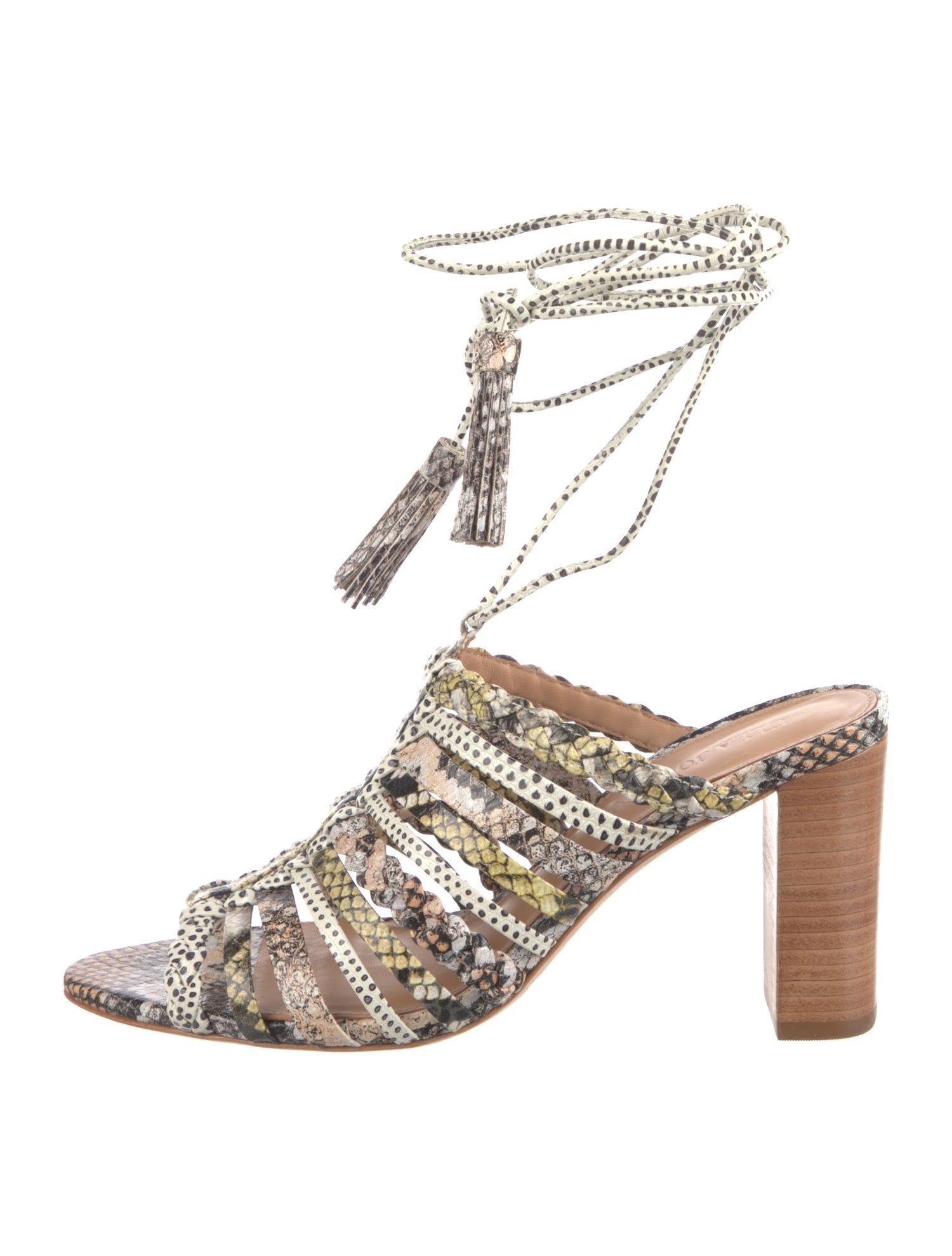 Ulla Johnson Leather Animal Print Gladiator Sandals