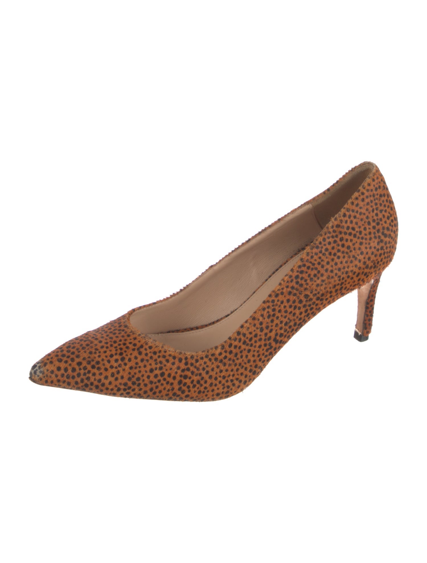 Ulla Johnson Ponyhair Animal Print Pumps