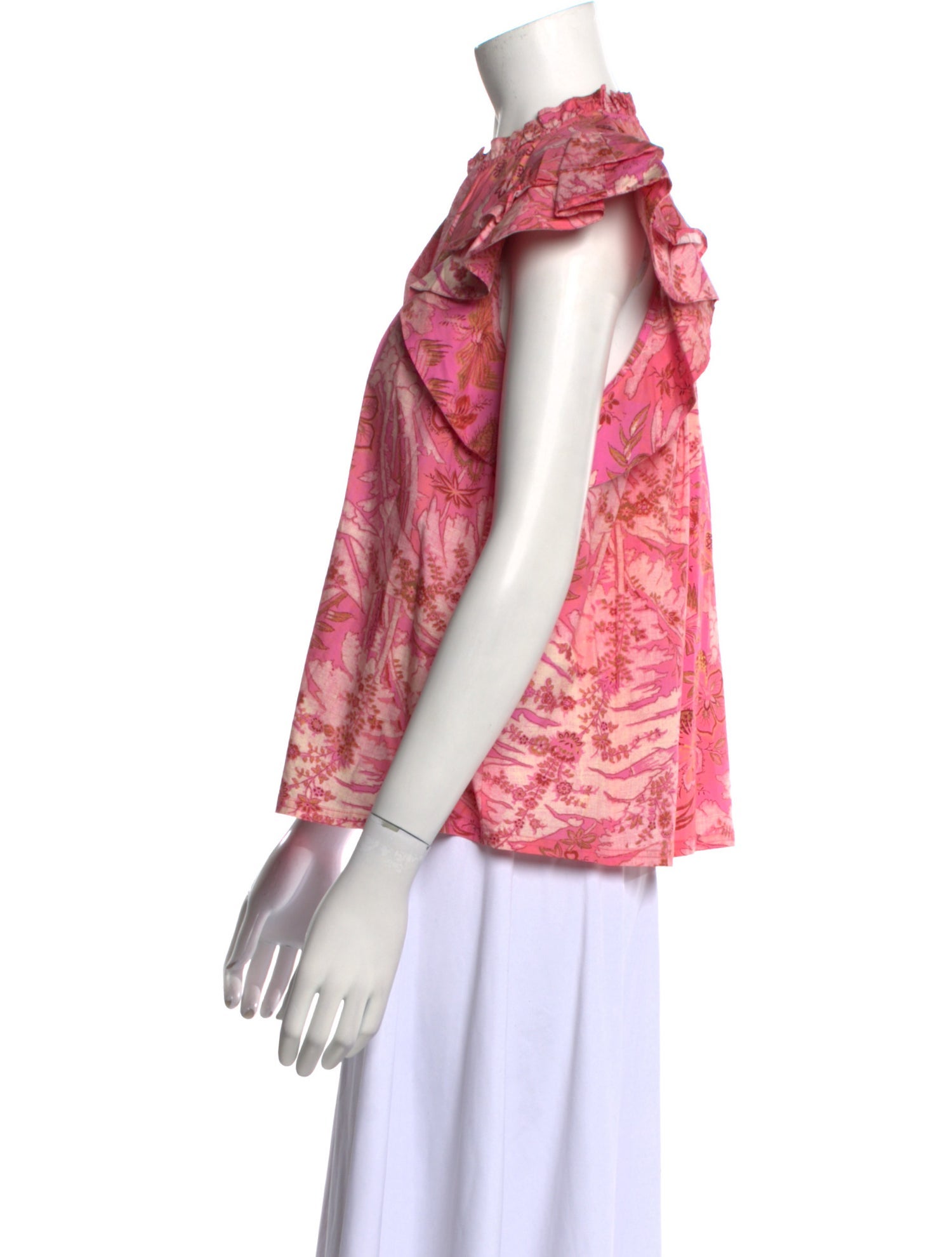 Ulla Johnson Floral Print V-Neck Blouse