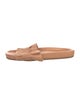 Ulla Johnson Leather Ruffle Embellishment Slides