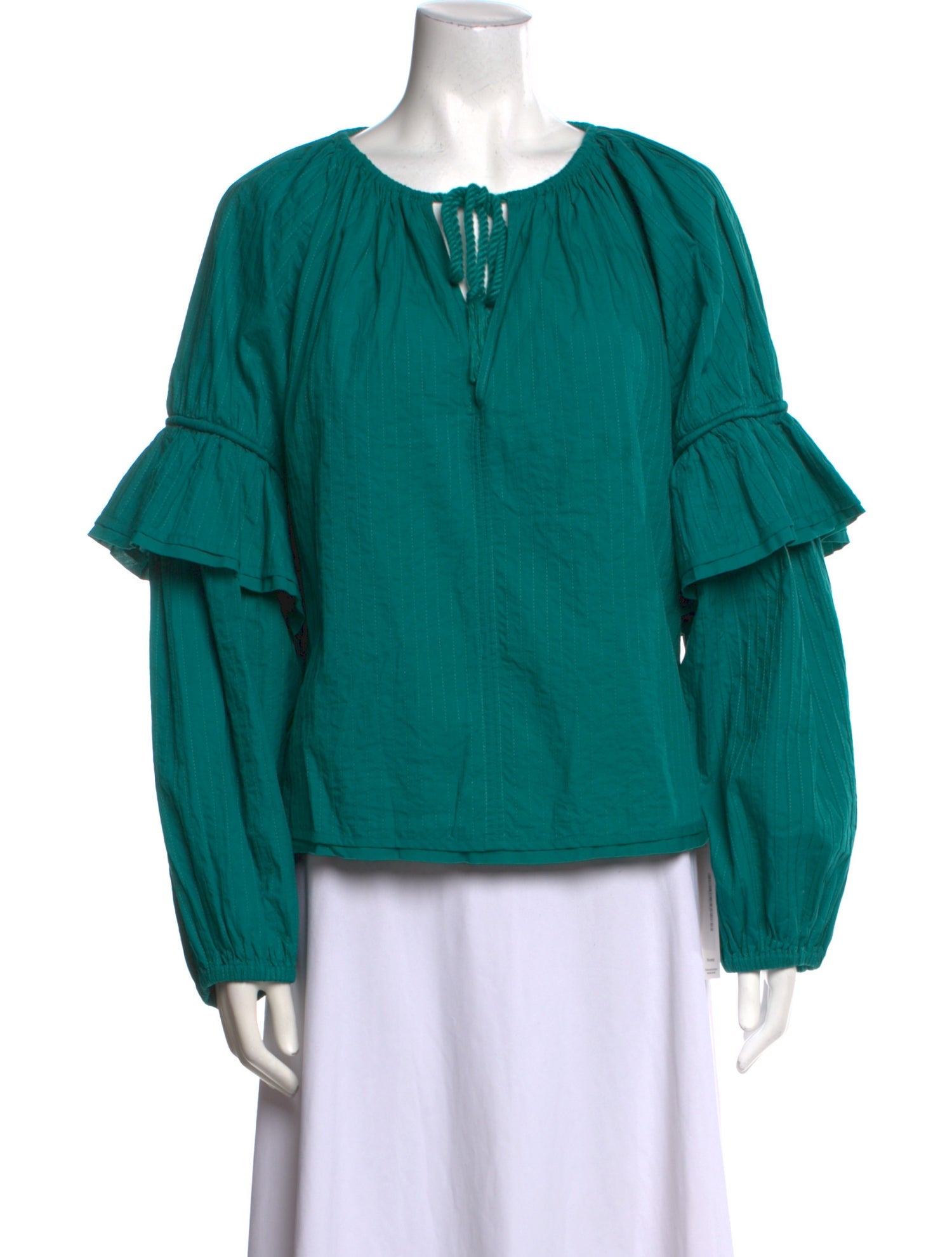 Ulla Johnson Scoop Neck Long Sleeve Blouse