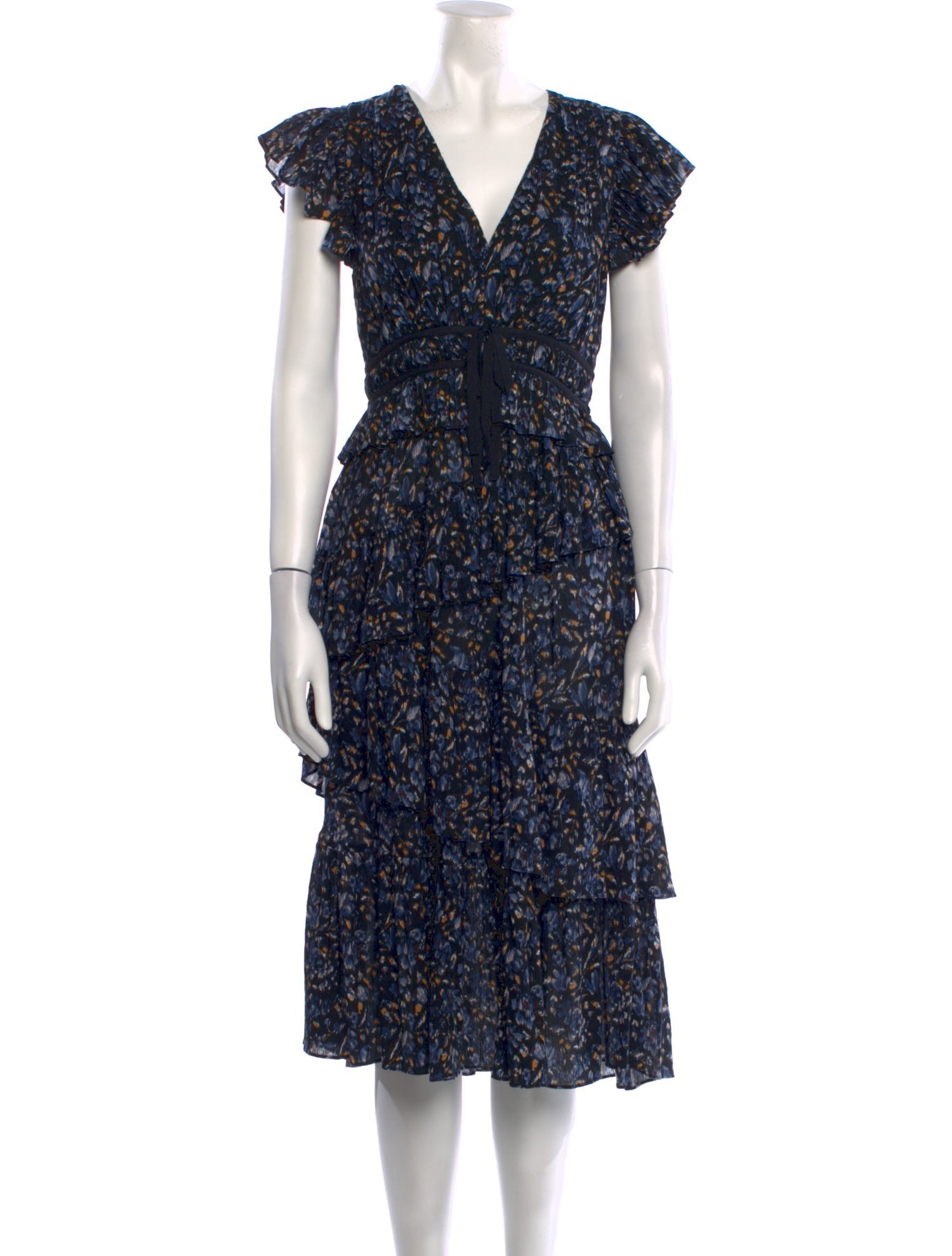 Ulla Johnson Floral Print Midi Length Dress