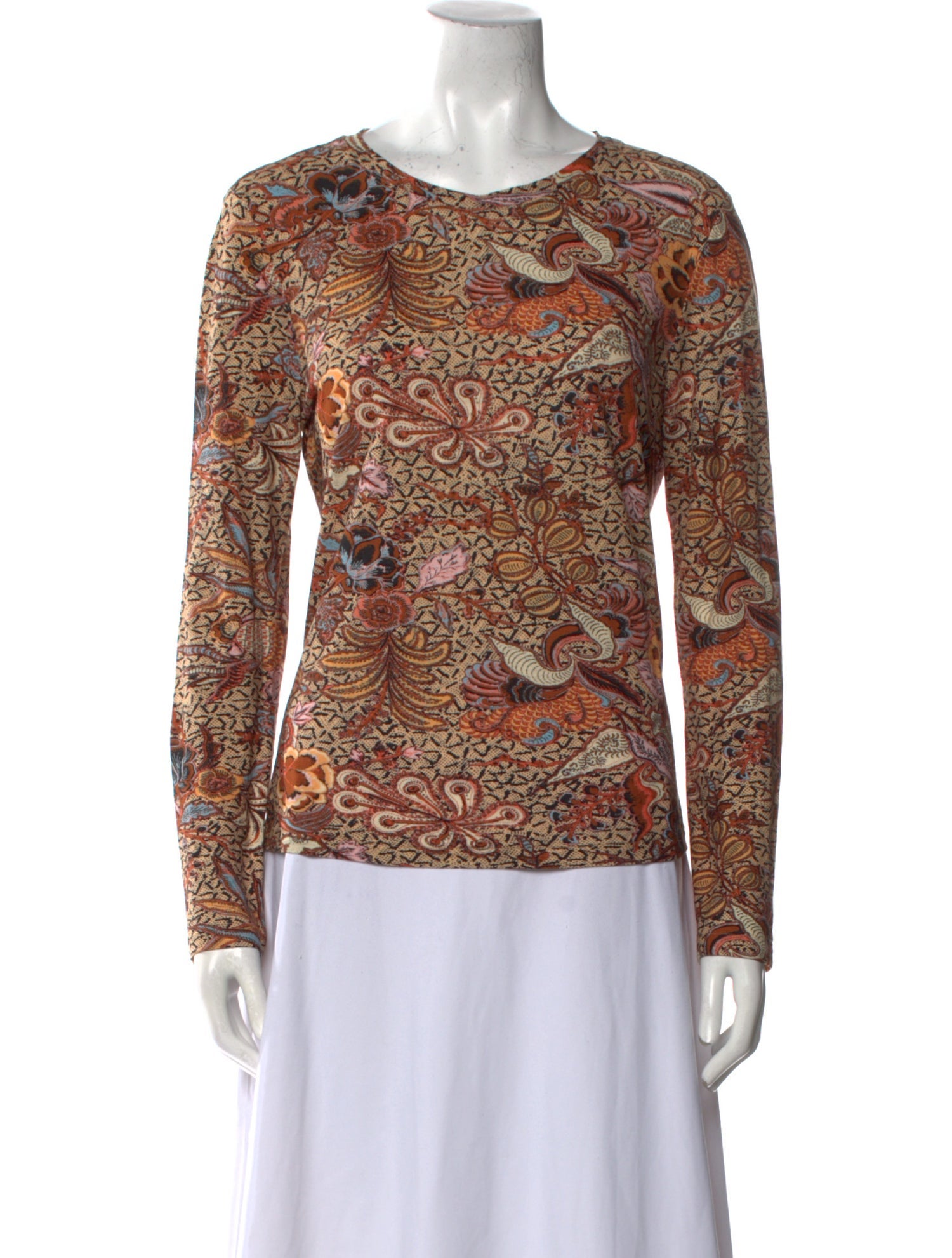 Ulla Johnson Printed Scoop Neck T-Shirt