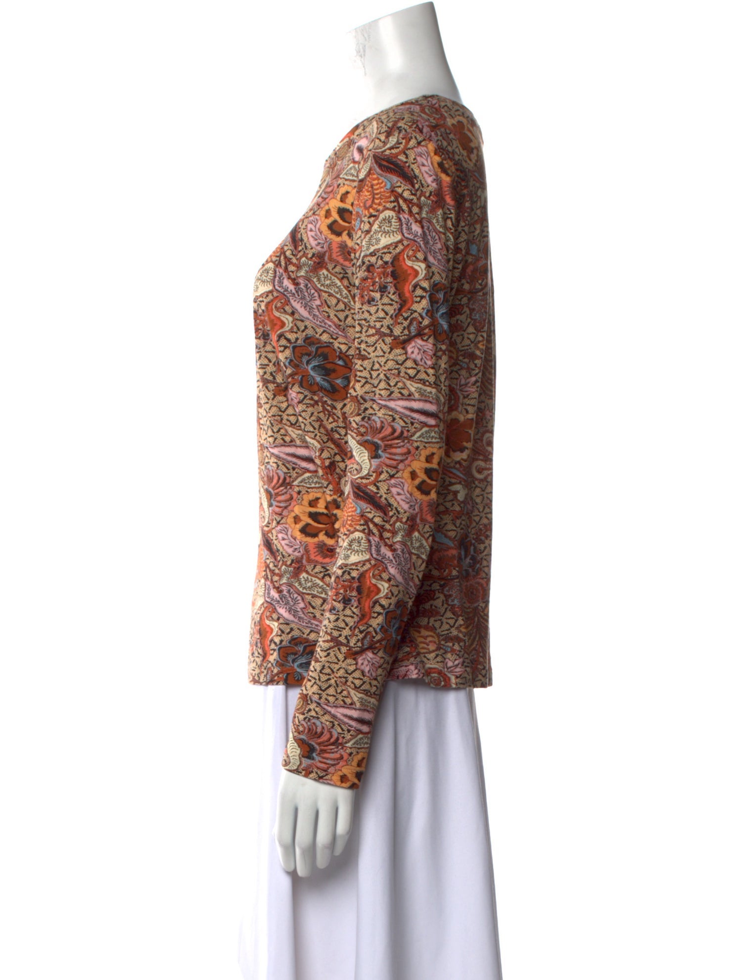 Ulla Johnson Printed Scoop Neck T-Shirt