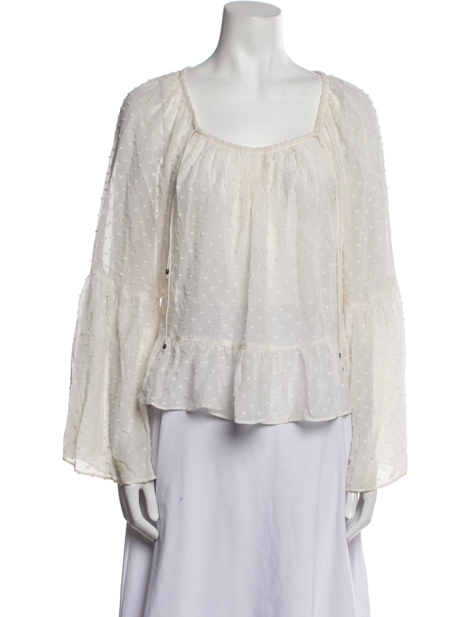 Ulla Johnson Silk Square Neckline Blouse