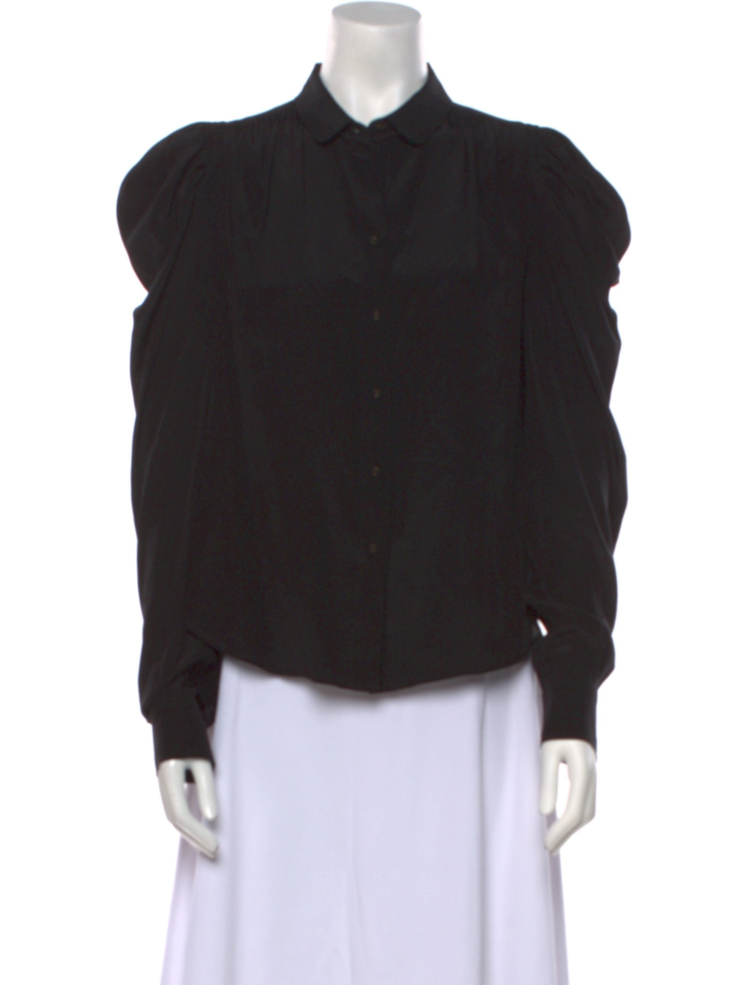 Ulla Johnson Silk Long Sleeve Button-Up Top