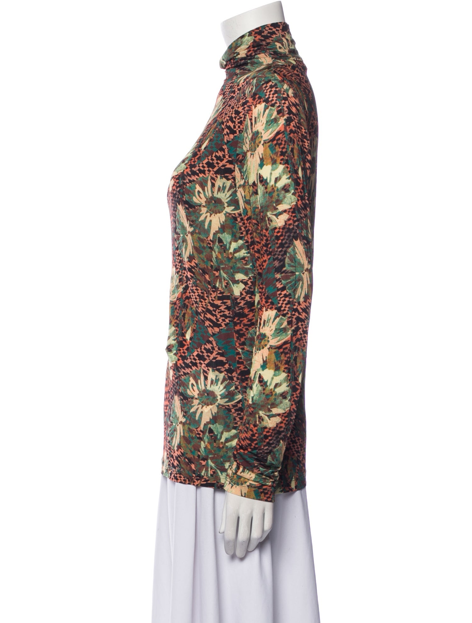 Ulla Johnson Floral Print Mock Neck Blouse