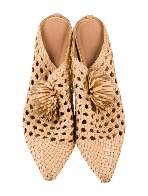 Ulla Johnson Leather Pom-Pom Embellishments Mules