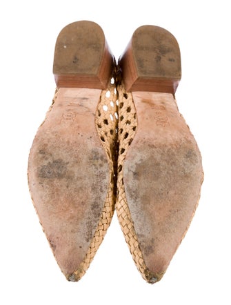 Ulla Johnson Leather Pom-Pom Embellishments Mules
