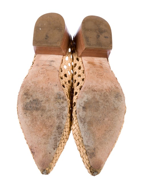 Ulla Johnson Leather Pom-Pom Embellishments Mules