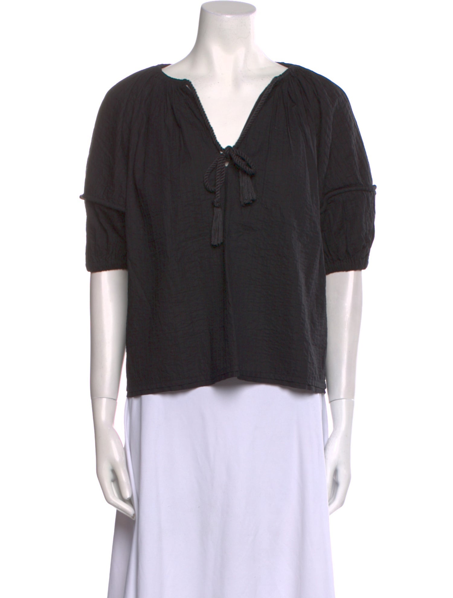Ulla Johnson V-Neck Short Sleeve Blouse