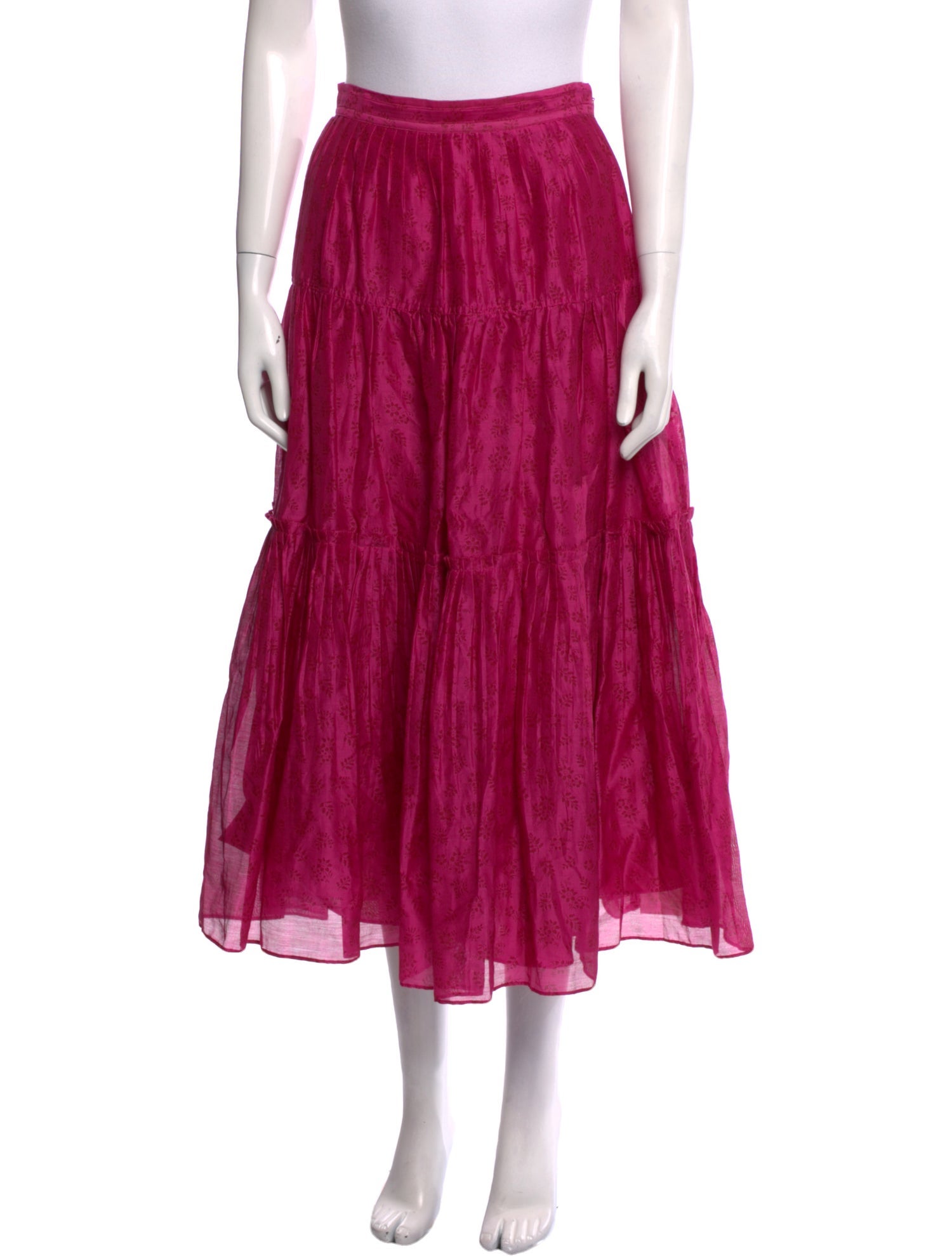 Ulla Johnson Floral Print Midi Length Skirt