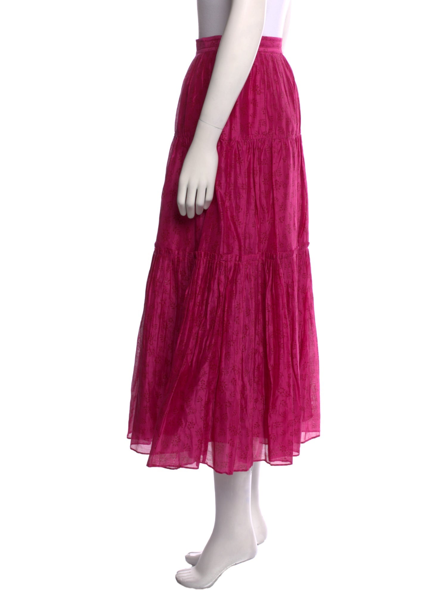 Ulla Johnson Floral Print Midi Length Skirt