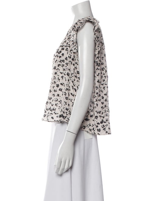 Ulla Johnson Floral Print V-Neck Blouse