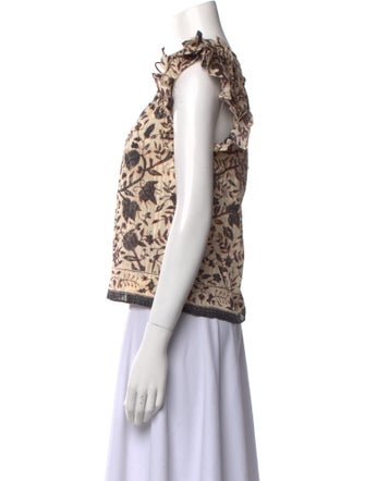 Ulla Johnson Printed Mock Neck Top