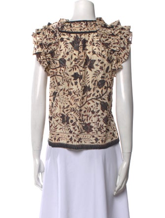 Ulla Johnson Printed Mock Neck Top