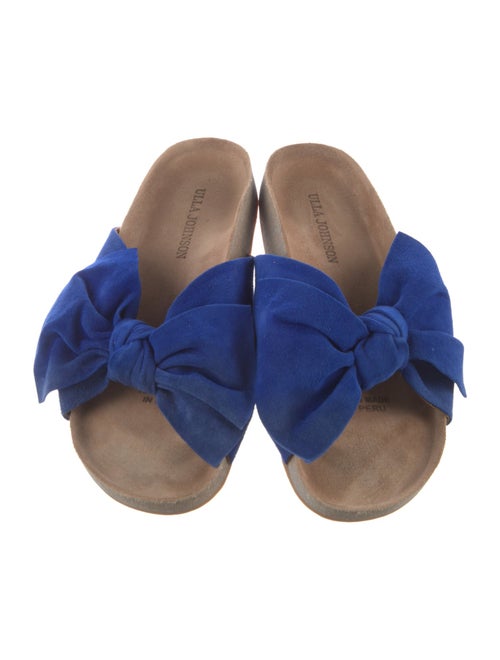 Ulla Johnson Suede Bow Accents Slides